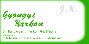 gyongyi markon business card